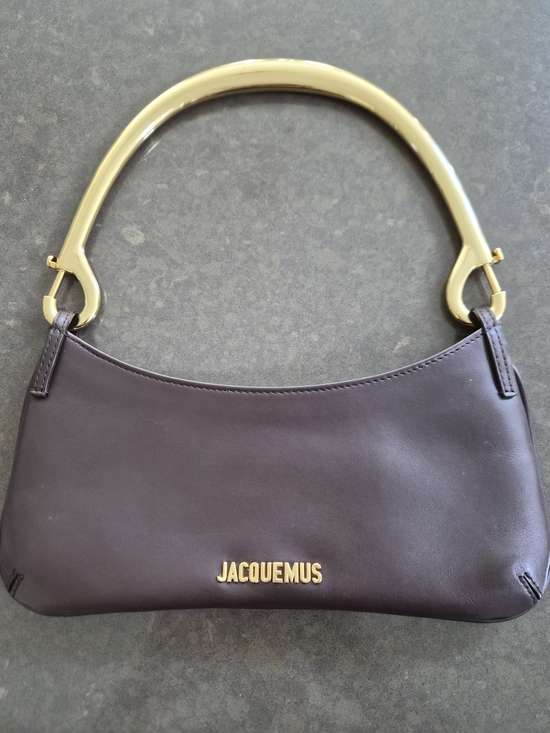 Jacquemus Handbags - Jacquemus Purple Leathers Shoulder Bag with Gold Handle